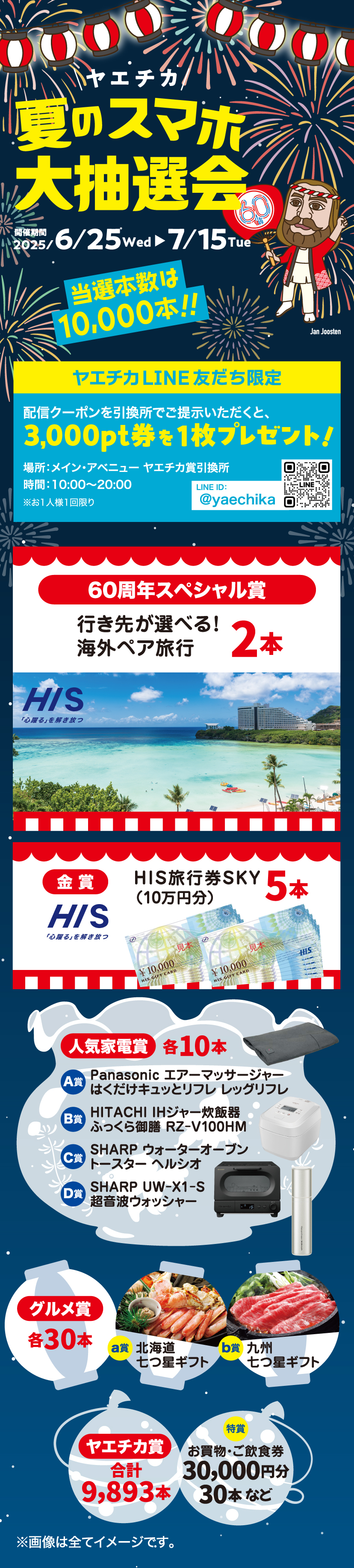 ヤエチカ 夏のスマホ大抽選会