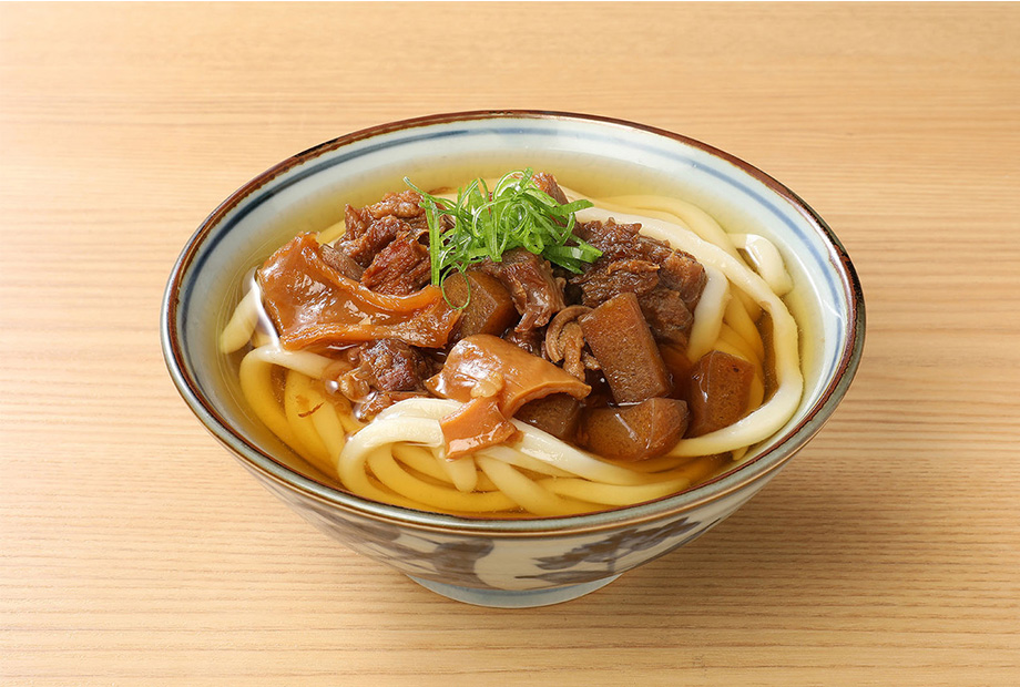 幸せ広がる牛すじこんにゃくうどん