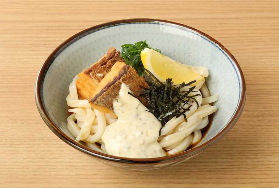 鯛の唐揚げぶっかけうどん