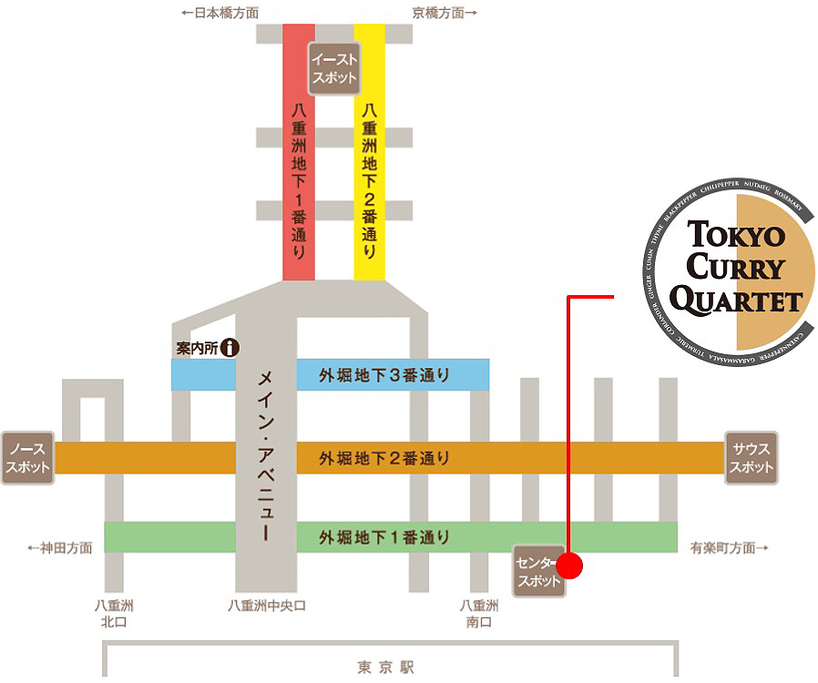 マップ TOKYO CURRY QUARTET